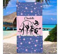 BAAROO Toalla de playa personalizada para gimnasia rítmica, toallas de baño personalizadas para baño, piscina, cumpleaños, hombres, adultos, niños, 130 cm x 80 cm