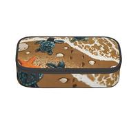 BAAROO Turtles On The Beach - Estuche de papelería duradero con compartimento con cremallera, gran capacidad, portátil, color, 5.0cm*10.5cm*20.5cm, Estuche para lápices