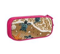 BAAROO Turtles On The Beach - Estuche grande para lápices con 2 compartimentos, estuche organizador para niñas, niños, estudiantes, escuela, color, 5.0cm*10.5cm*20.5cm, Estuche para lápices