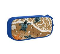 BAAROO Turtles On The Beach - Estuche grande para lápices con 2 compartimentos, estuche organizador para niñas, niños, estudiantes, escuela, color, 5.0cm*10.5cm*20.5cm, Estuche para lápices
