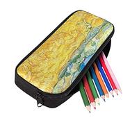 BAAROO Van Gogh - Estuche para lápices con diseño de campo de trigo, para oficina, escuela, niñas, niños, papelería, lindo bolso, decoración de otoño, color, 5.0cm*10.5cm*20.5cm, Estuche para lápices