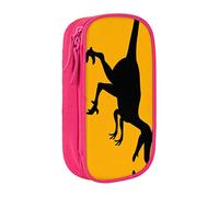BAAROO Velociraptor - Estuche para lápices de dinosaurio de gran capacidad, bolsa de almacenamiento grande para bolígrafos, duradera, 3 compartimentos, color, 5.0cm*10.5cm*20.5cm, Estuche para lápices