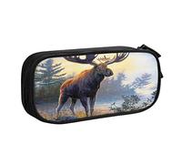 BAAROO Wild Zoo - Organizador de lápices grande de doble capa con cremallera, bonito estuche de tela Oxford para niños., color, 5.0cm*10.5cm*20.5cm, Estuche para lápices