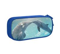 BAAROO Winter The Dolphin - Estuche grande para lápices con 2 compartimentos, estuche organizador para niñas, niños, estudiantes, escuela, color, 5.0cm*10.5cm*20.5cm, Estuche para lápices