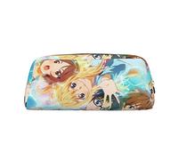 BAAROO Your Lie in April - Estuche de lápices con cremallera de anime de gran capacidad, adecuado para la escuela, oficina, niños y niñas, color, 5.0cm*10.5cm*20.5cm, Estuche para lápices