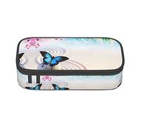 BAAROO Zen Design - Estuche para lápices, diseño de mariposas, estuche para bolígrafos, bolsa de papelería simple, organizador de oficina universitaria, color, 5.0cm*10.5cm*20.5cm, Estuche para lápices