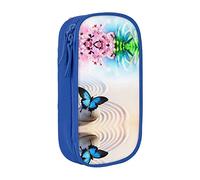 BAAROO Zen Design - Estuche para lápices, diseño de mariposas, estuche para bolígrafos, bolsa de papelería simple, organizador de oficina universitaria, color, 5.0cm*10.5cm*20.5cm, Estuche para lápices