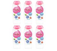 BABA - Gel de ducha (6 unidades, aroma a frambuesa y palisandro, 6 unidades de 400 ml, 6 unidades, 400 ml)