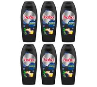 BABA Men Shower Gel 2 en 1 Wild Blackberry & Ginger Scent Body Face - Original Hungarian 6 x 400 ml - (Pack de 6) BABA Mann Gel de Ducha 2 en 1 Fragancia Original Húngaro