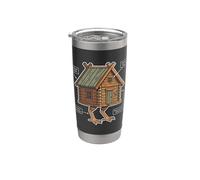 Baba Yaga Cabana Anatomia Bruja Eslava Vaso térmico de acero inoxidable de doble pared