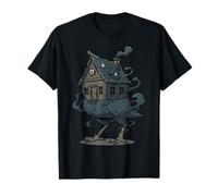 Baba Yaga Cabaña Patas de Pollo Folklore Oscuro Camiseta