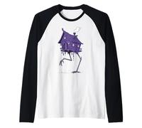 Baba Yaga Casa con Patas de Pollo Folclore Eslavo Camiseta Manga Raglan