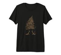 Baba Yaga Casa sobre Patas de Pollo Folklore Eslavo Camiseta Premium