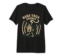 Baba Yaga Eslavo Folklore Pagano Bruja del Bosque Bosque Camiseta Premium