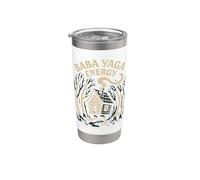 Baba Yaga Eslavo Folklore Pagano Bruja del Bosque Bosque Vaso térmico de acero inoxidable de doble pared