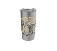 Baba Yaga Eslavo Folklore Pagano Bruja del Bosque Bosque Vaso térmico de acero inoxidable de doble pared