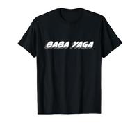 Baba Yaga | Folclore eslavo de la Mecha Rusa Camiseta gráfica económica, Hombre, Negro, M