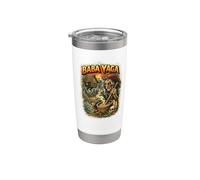 Baba Yaga Mitología Eslava Bruja Rusa Vaso térmico de acero inoxidable de doble pared