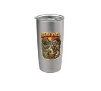 Baba Yaga Mitología Eslava Bruja Rusa Vaso térmico de acero inoxidable de doble pared