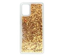 BABACO Funda para Samsung A71 Efecto Purpurina líquida, Color Dorado