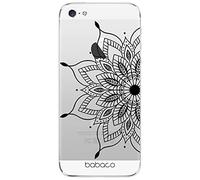 BABACO Funda para teléfono móvil de ERT Group para iPhone 5/5S/SE Original y con Licencia Oficial diseño Mandalas 004 Adaptada a la Forma del teléfono móvil, parcialmente Transparente