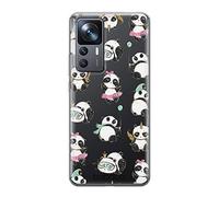 BABACO Funda para teléfono móvil de ERT Group para Xiaomi 12T Original y con Licencia Oficial diseño Panda 008 Perfectamente Adaptada a la Forma del teléfono móvil, parcialmente Transparente