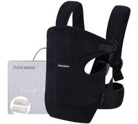 Babamur correas para bebés delanteras y traseras, correas para bebés con 2 bolsos para hombros,Black
