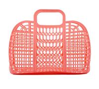 BABANA Bolsas de gelatina - Cesta de regalo reutilizable - Bolsa de playa para niñas - Bolso de gelatina retro para niños pequeños - Halloween, despedida de soltera, Pascua (pequeño) - Melocotón