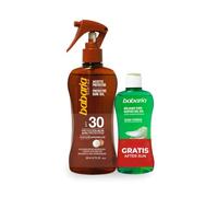 Babaria - Aceite Bronceador Solar Spray con Protección SPF 30 + After Sun Aloe Vera | Acelerador Bronceado con Protector Solar | Babaria Bronceador Cuerpo | Aceite Sola