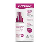 Babaria - Aceite de Rosa Mosqueta Puro 100% - 50ml | Acción Antiestrias y Capacidad Regeneradora de Cicatrices | Hidratante corporal y Facial | Vegano