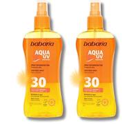 Babaria - Aceite Protector Solar 30 Spf | Crema Solar Con Aloe Vera | Autobronceador Corporal Natural | Aceite Solar De Rápida Absorción | Bruma Solar En Spray (Paquete de 2)