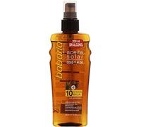Babaria - Aceite Solar Coco y Aloe - Protección baja SPF10 - 200 ml - [paquete de 3]