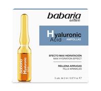 Babaria - Acido Hialuronico en Ampollas Flash Efecto Lifting Inmediato | Hidratante Facial | Ácido Hialurónico | Peeling Facial | Exfoliante Facial Antiedad | Skincare Hombre y Mujer