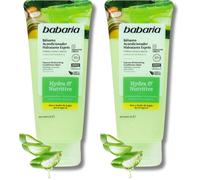 Babaria - Acondicionador Pelo Aloe y Aceite de Argan | Anti Frizz Pelo | Acondicionador Pelo Rizado y Liso | Crema Suavizante Pelo | Desenredante Pelo Mujer (Paquete de 2)