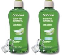 Babaria - After Sun Aloe Vera Formato Viaje 100ml Efecto Hielo | Crema despues del sol | Aftersun | Textura ligera y de rápida absorción | Vegano (Paquete de 2)