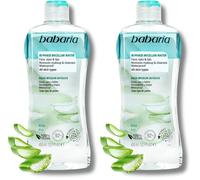 Babaria - Agua Micelar Suave con Aloe Vera 200ml, Desmaquillador Ojos, Cara Y Labios, Elimina el maquillaje y las impurezas en la piel, Apto para todo tipo de pieles (Paquete de 2)