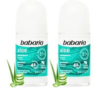Babaria Aloe Vera Roll On Anti Perspirant Deodorant 50ml (Paquete de 2)
