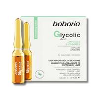 Babaria - Ampollas Flash Efecto Lifting Inmediato de Acido Glicolico | Exfoliante Facial Antiedad | Peeling Quimico Facial Suave | Hidratante Facial y Antiedad | 5 Unidades De 2 Ml