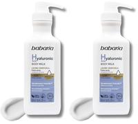 Babaria - Body Milk Con Acido Hialuronico | Crema Hidratante Corporal 500ml | Crema Con Acido Hialuronico | Crema Hidratante Hombre Y Mujer | Crema Cuerpo (Paquete de 2)