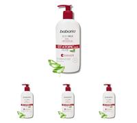Babaria - Body Milk Para Pieles Atópicas | Con Aloe Vera Pantenol Y Vitamina E | Crema Hidratante Corporal | 400 Mililitros | Crema Piel Atopica | 100% Vegano (Paquete de 4)