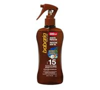 Babaria - Bronceador Cuerpo con Protector Solar SPF15 | Acelerador Bronceado | Apta Para Pieles Sensibles | Con Monoi de Tahiti | Coral Friendly y Biodegradable | Resistente al Agua | Vegano | 200 ml