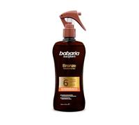 Babaria - Bronceador Cuerpo con Protector Solar SPF6 en Spray | Acelerador Bronceado | Apta Para Pieles Sensibles | Coral Friendly y Biodegradable | Resistente al Agua | Vegano | 200 ml