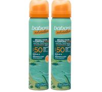 Babaria - Bruma Facial Protector Solar 50 - Edición Limitada Adventure| Protector Solar Facial 50 75ml | Hidrata y Protege Con Aloe Y Niacinamida | Bruma Solar Con Alta Protección 50 (Paquete de 2)