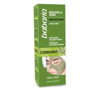 Babaria Cannabis Mascarilla Verde Facial Piel Mixta/grasa, Blanco, 100 Mililitro