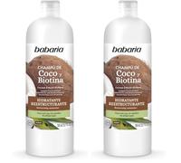 Babaria - Champú Coco/biotina | Champu Sin Sulfatos Ni Parabenos | Tratamiento Hidratante Cabello | Champú 700ml | Hidratacion Profunda Cabello | Champu Biotina (Paquete de 2)