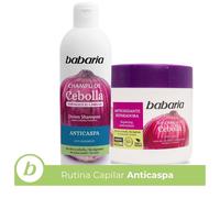 Babaria Champu de Cebolla - Champu Anticaspa Y Mascarilla Pelo que Fortalece La Fibra Capilar | Champú Cebollas Antioxidante | Sin Olores Y Sin Lágrimas | Para El Día A Día| 380ml Cada Unidad