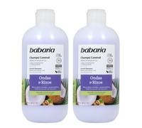 Babaria - Champú Pelo Rizado Y Ondulado Pack de 2 | Define Rizos Y Ondas| Anti frizz Pelo | Coconut Rizos Con Leche De Coco Y Pistachos | 500ml Cada Unidad