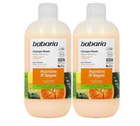Babaria - Champú Reparador Para Pelo Seco Y Dañado Pack de 2 | Anti frizz Pelo| Reestructura la Fibra Capilar |Shampoo Pelo Sano y Brillante