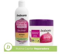 Babaria - Champú Reparador Para Pelo Y Dañado y Mascarilla Pelo Repara y la fibra capilar |Cabello Más Fuerte| Anti frizz Pelo| Reestructura la Fibra Capilar |Shampoo Pelo Sano y | 500 ml