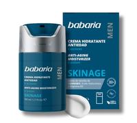 Babaria - Crema Antiarrugas Hombre Skinage | Crema Cara Hombre Con Acido Hialuronico | Crema Hidratante Facial 50ml | Crema Antiedad Hombre Con Cafeína | Skin Care Hombre